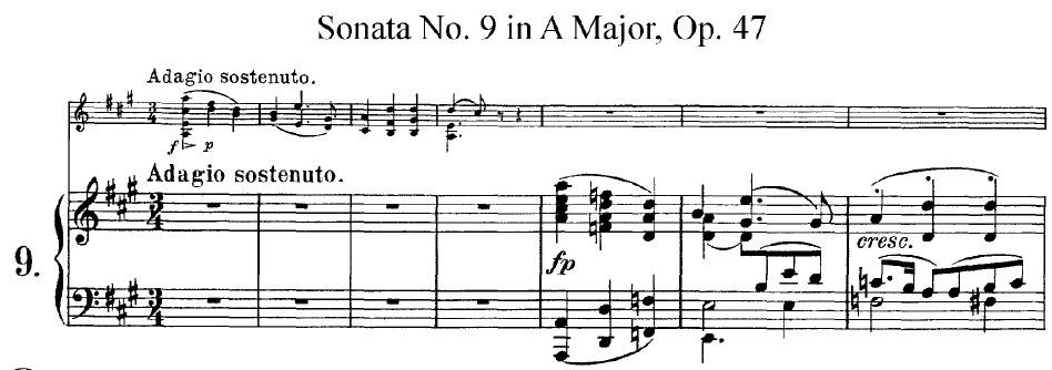 Scan from old edition of Beethoven Kreutzer Sonata for violin & piano
